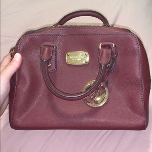 Michael Kors Bags - Maroon Michael Kors Handbag with Shoulder Strap Michael Kors Bags - Maroon Michael Kors Handbag with Shoulder Strap